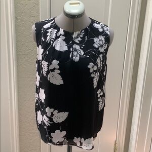 Vince Camuto black floral top